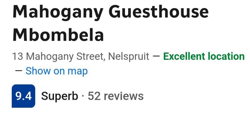 Mahogany Guesthouse Mbombela Luaran gambar